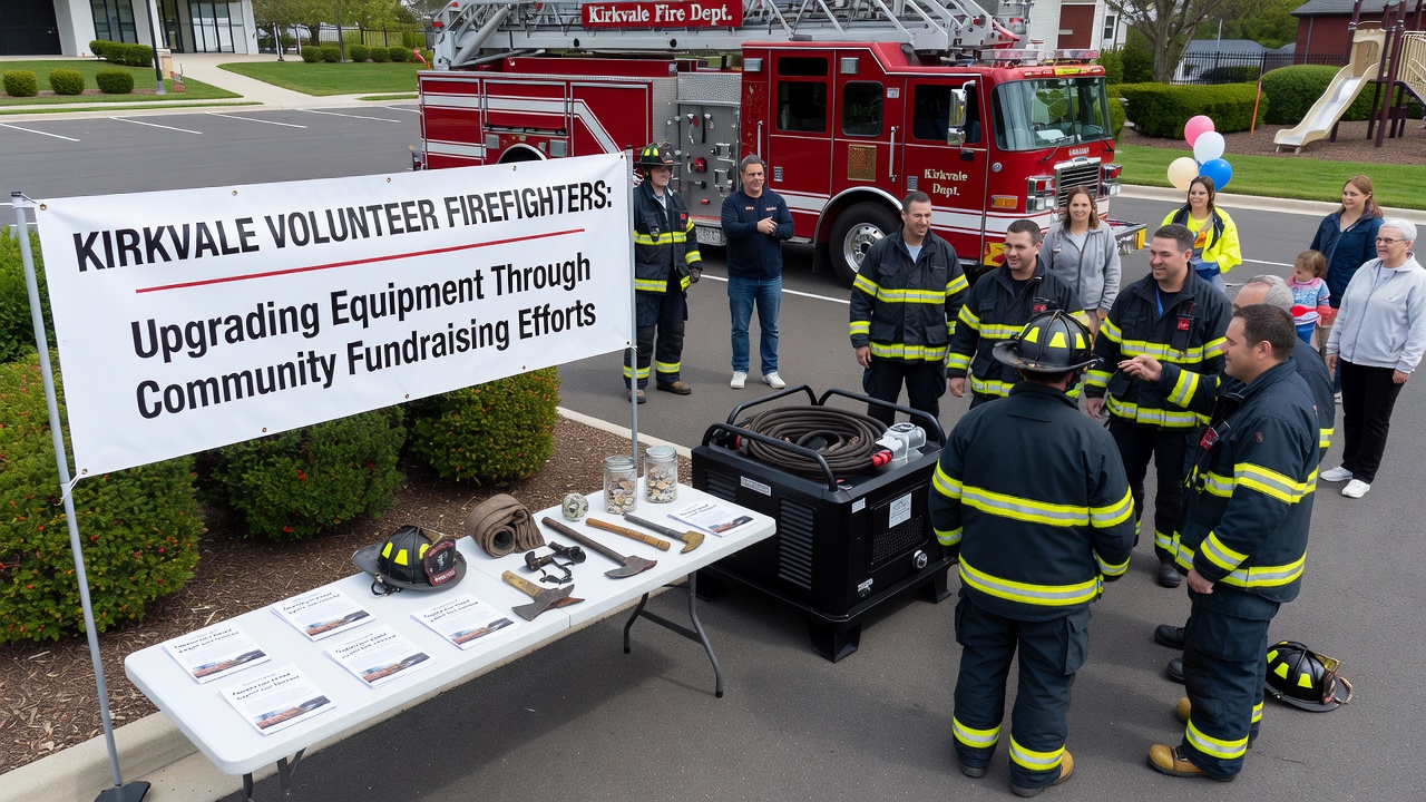 Community members gathered at a Kirkvale fundraising event supporting the fire brigade